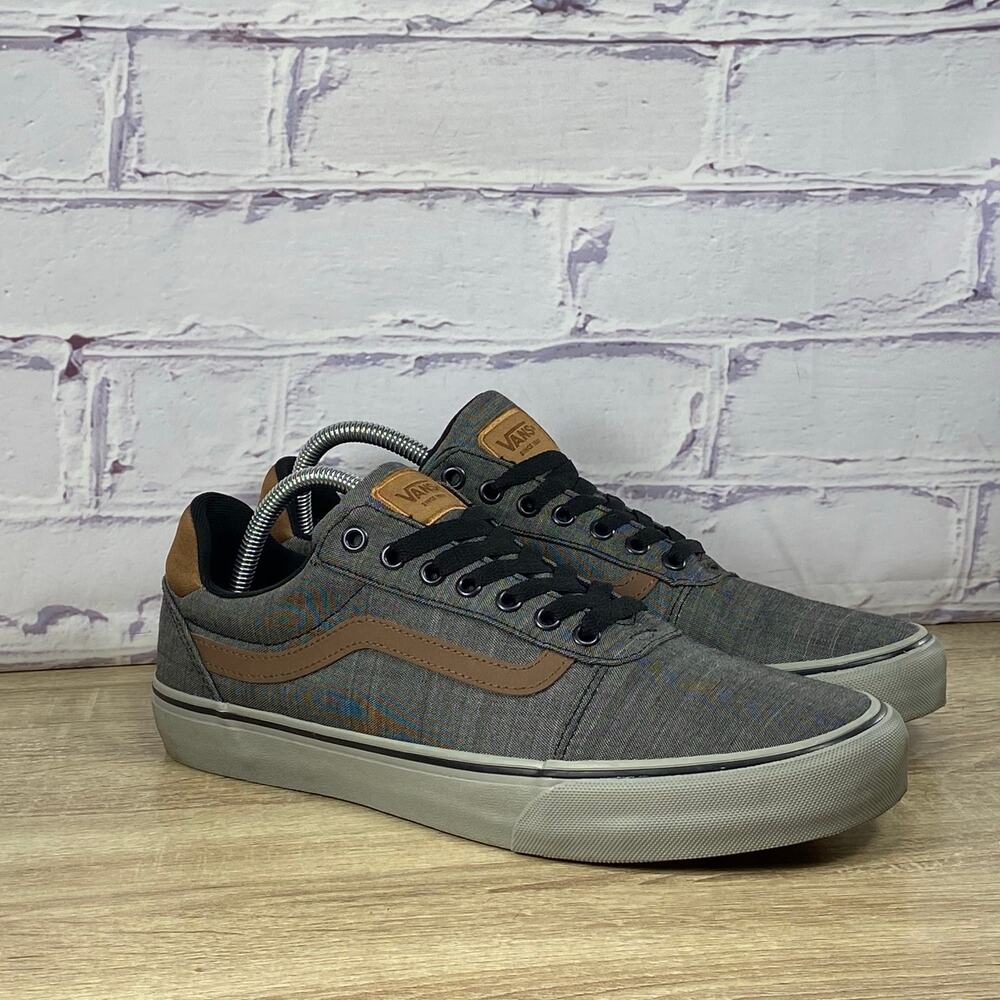 Vans Ward Deluxe Gray Brown Sneakers Men's Size 11 Low Top Skate Shoes